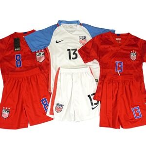 USA Soccer Jersey Shorts Kit Kids Size 28 Womens USA National Team Morgan Ertz